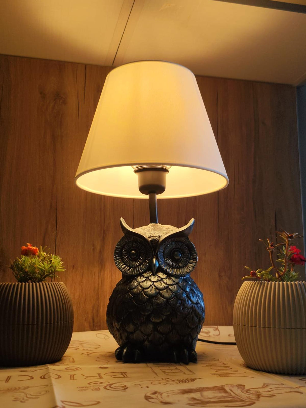 Абажур С Фигурка На Бухал