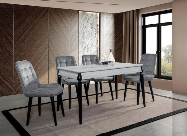 Трапезна Маса BENIN – бяло и черно